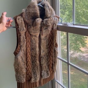 BCBGMaxAzria Rabbit Fur Vest